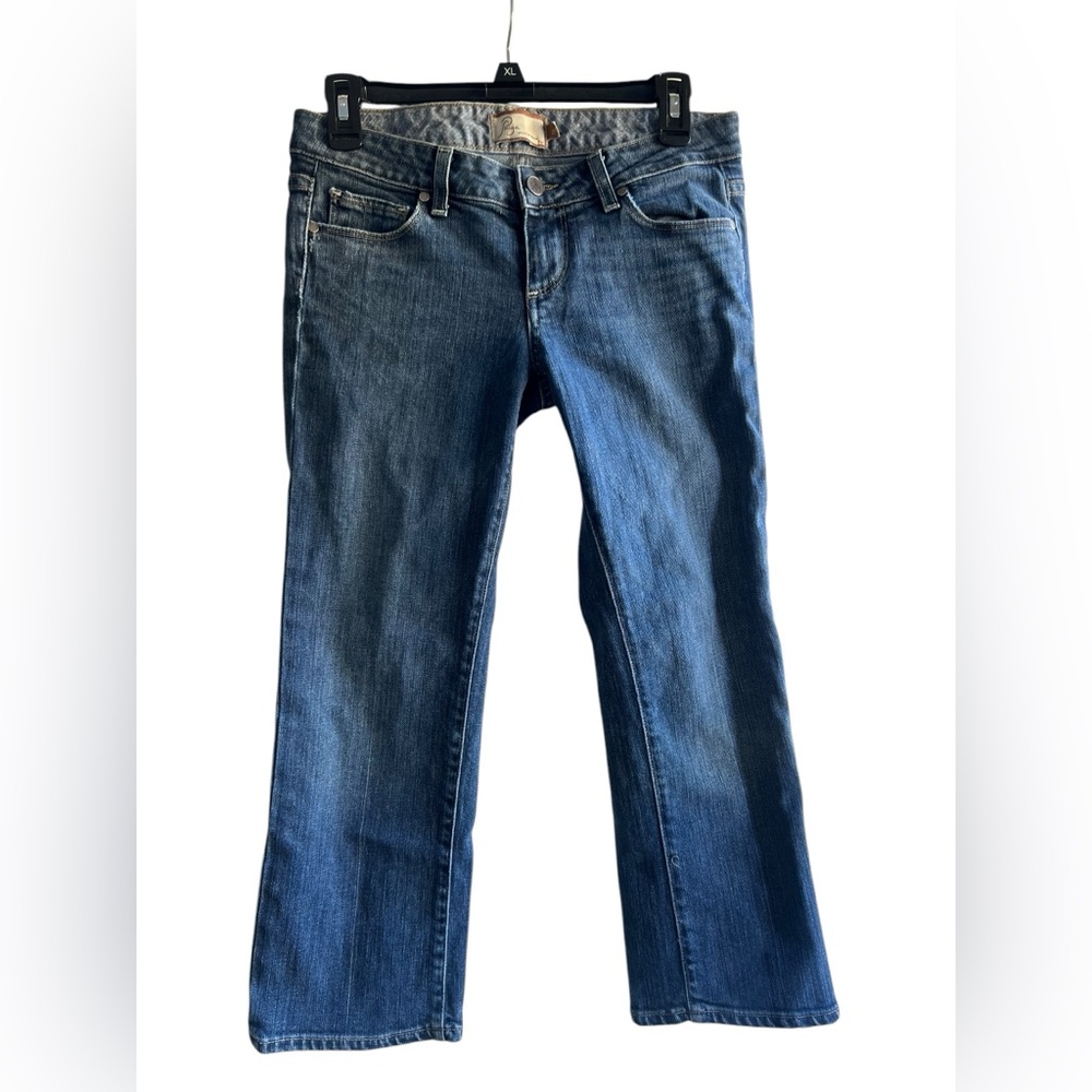 Paige Laurel Canyon cropped jeans, embroidery pocket